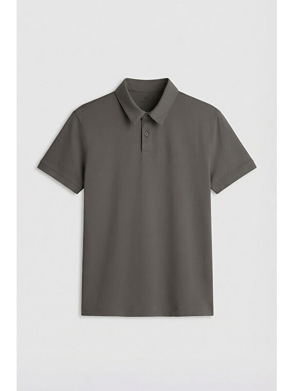 Tommylife Çağla Basic Göğüs Logolu Standart Kalıp Triko Polo Yaka Erkek Tişört - 87768