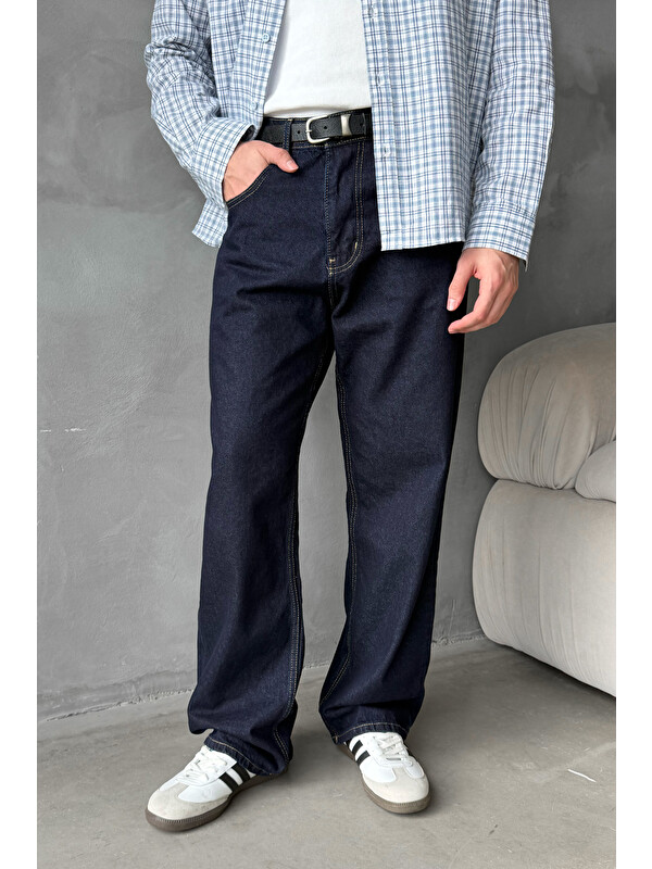 HYMAN Erkek Ekstra Baggy Jean Pantolon