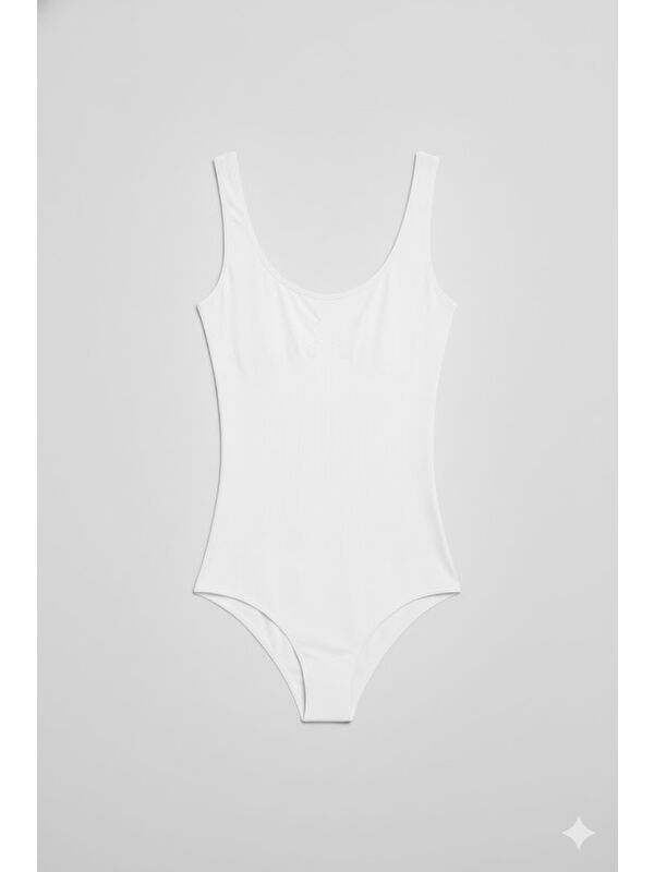 C&City C12018 Kalın Askılı Slip Korse Beyaz