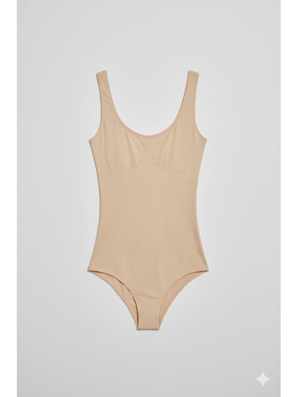 C&City C12018 Kalın Askılı Slip Korse Ten