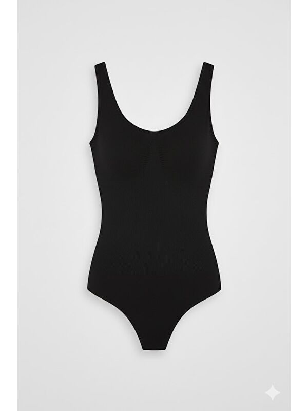 C&City C12018 Kalın Askılı Slip Korse Siyah