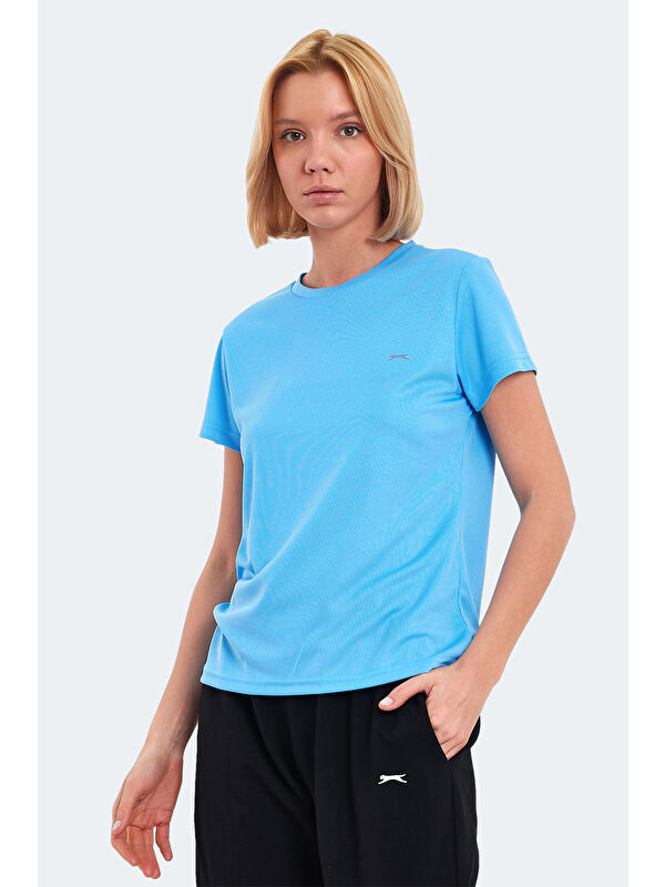 SLAZENGER Kadın Tişört Açık Mavi