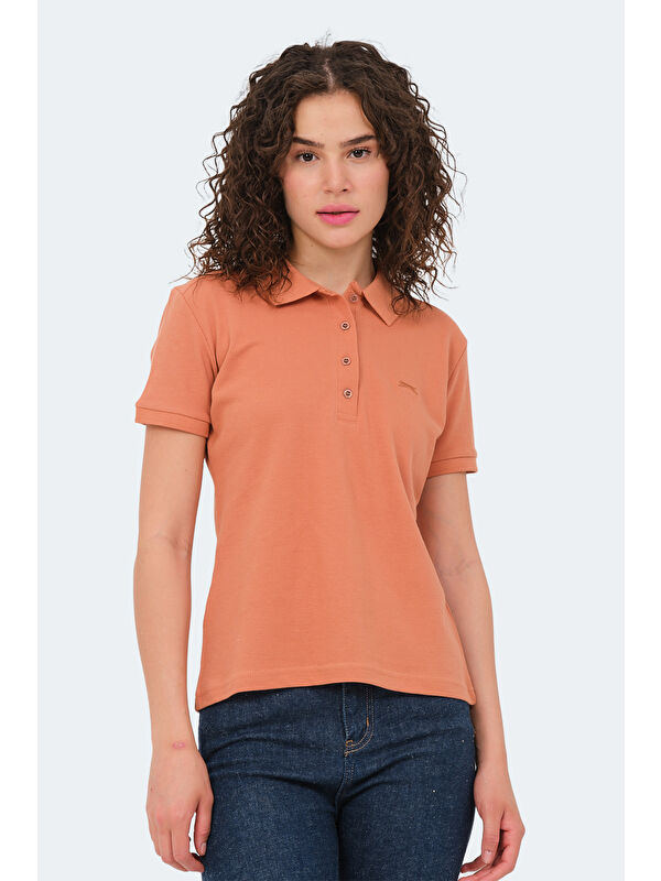SLAZENGER VERA I Kadın Polo Yaka Kiremit Tişört