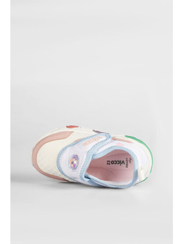 Sort Işıklı Kız Bebek Beyaz Spor Ayakkabı - Görsel 4