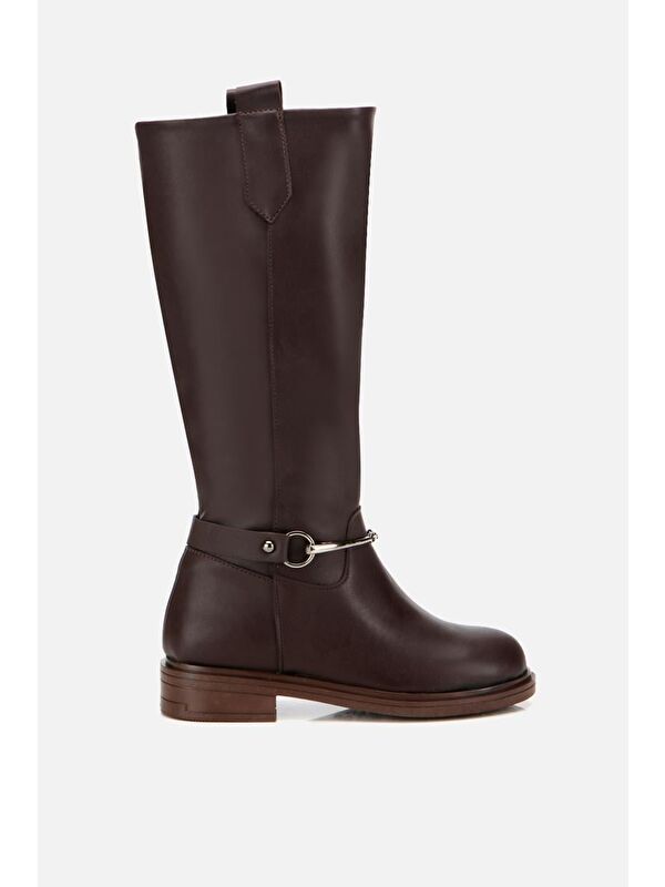 Yaya By Hotiç Kahverengi Yaya By Hotiç Yaya By Kadın Zincir Detaylı Çizme