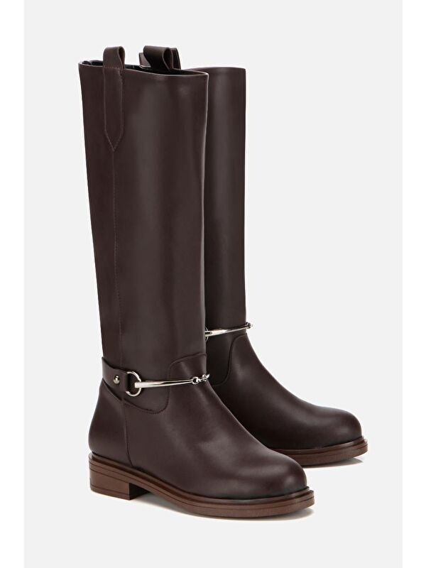 Yaya By Hotiç Kahverengi Yaya By Hotiç Yaya By Kadın Zincir Detaylı Çizme