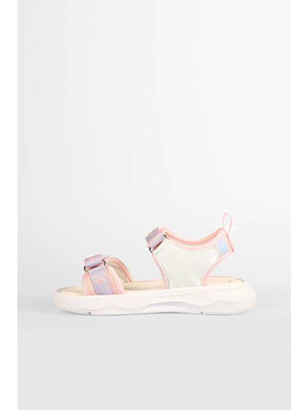 Label Hafif Kız Okul Öncesi Pudra Sandalet - Görsel 5