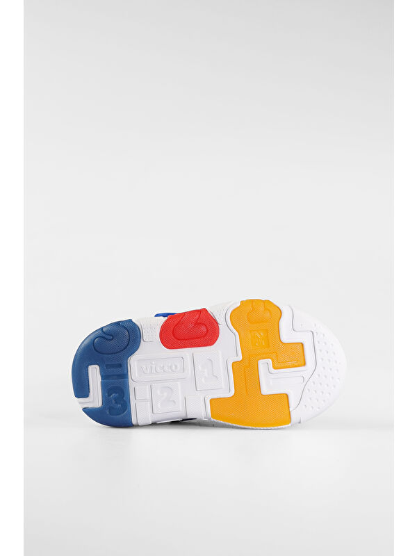 Sort Işıklı Erkek Okul Öncesi Beyaz/Saks Mavi Spor Ayakkabı - Görsel 6