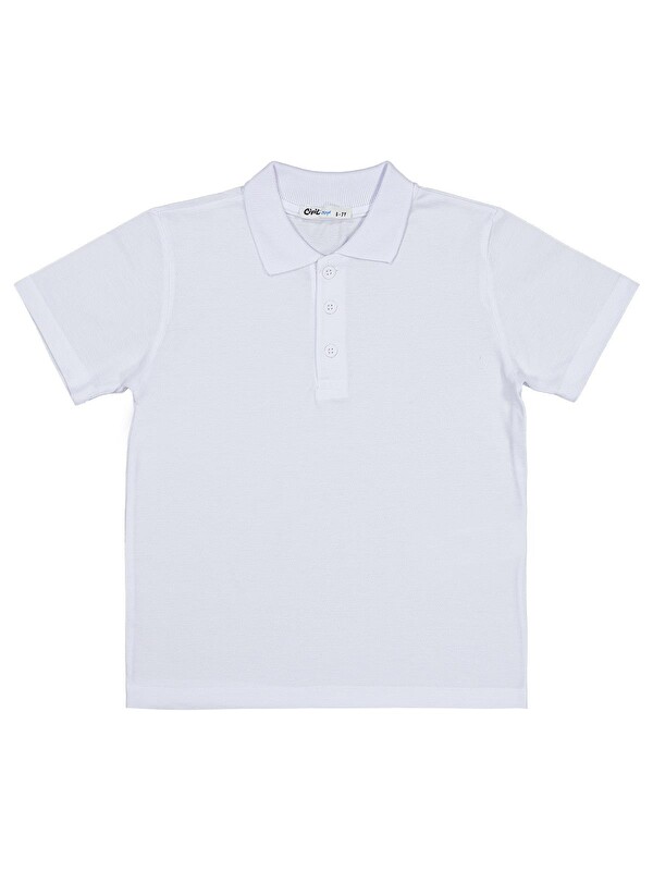 Civil Boys Basic Lakos 10-13 Yaş Tshirt - Beyaz