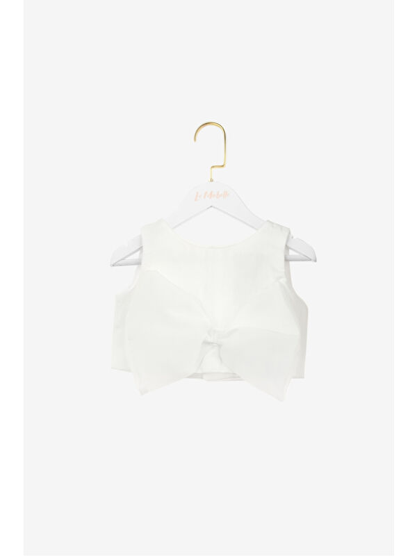 Le Mabelle Ekru Fiyonk Detaylı Kız Çocuk Crop
