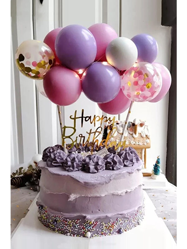 Le Mabelle Mor Pembe Balon Pasta Süsü