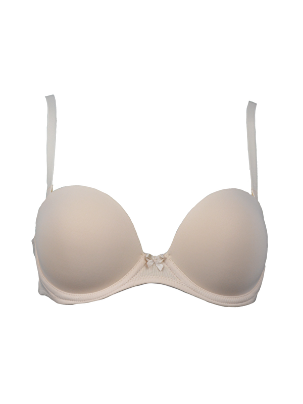 C&City Dekolte Double Push-Up Straplez Sütyen C17040 Ten