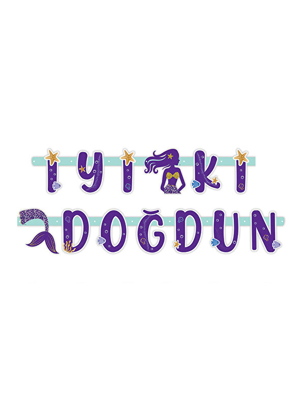 Le Mabelle Lila Deniz Kızı Temalı İyi ki Doğdun Banner