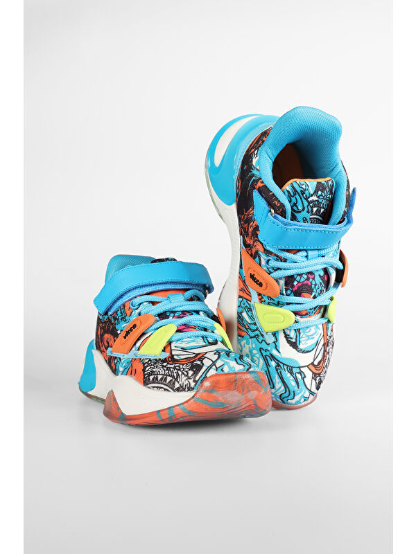 Universe Baskılı Erkek Çocuk Yeşil Sneaker - Görsel 2