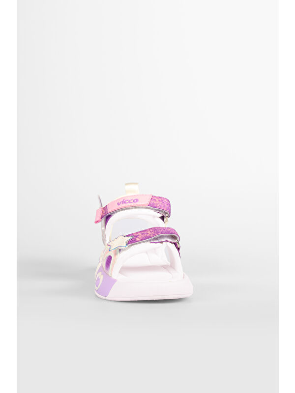 Label Hafif Kız Okul Öncesi Beyaz Sandalet - Görsel 5