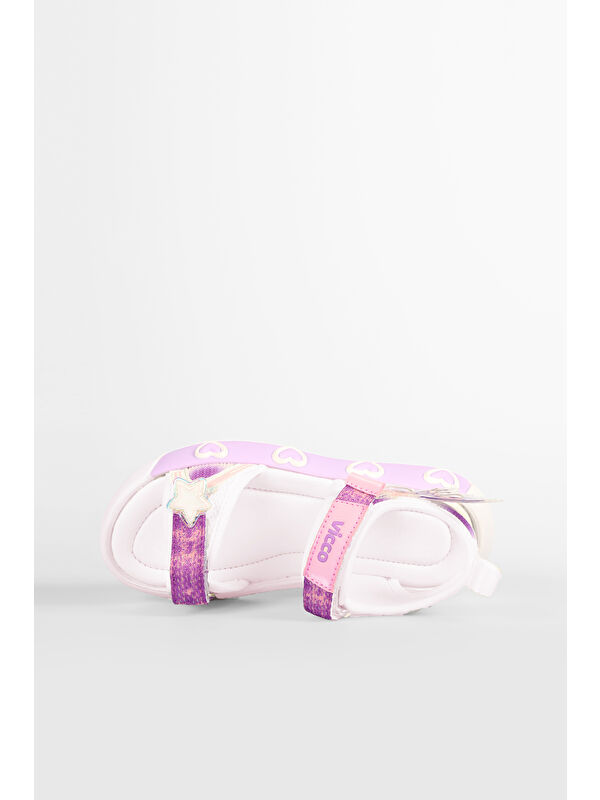 Label Hafif Kız Okul Öncesi Beyaz Sandalet - Görsel 7