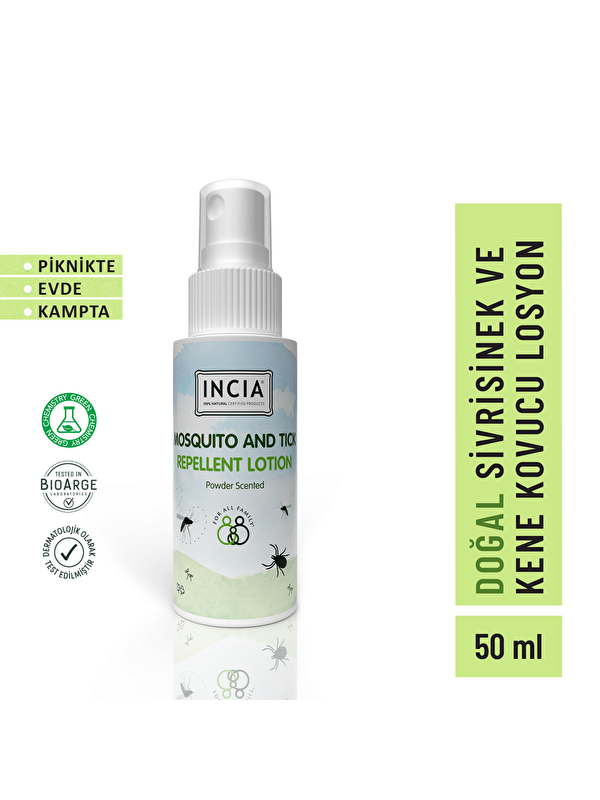INCIA Sivrisinek ve Kene Kovucu Sprey Losyon Seyahat Boy 50ml