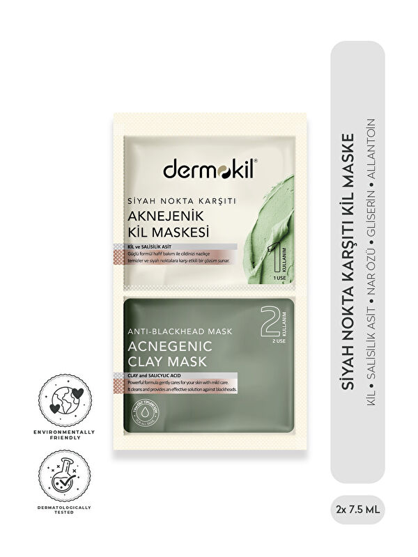 Dermokil Siyah Nokta Karşıtı Kil Maske 2* 7.5 ml