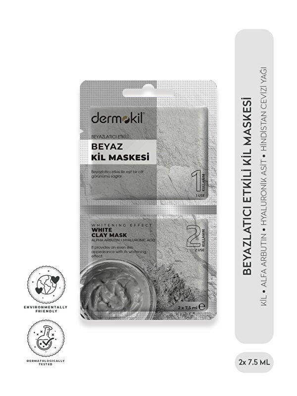 Dermokil Beyazlatıcı Etkili Beyaz Kil Maskesi 15ml