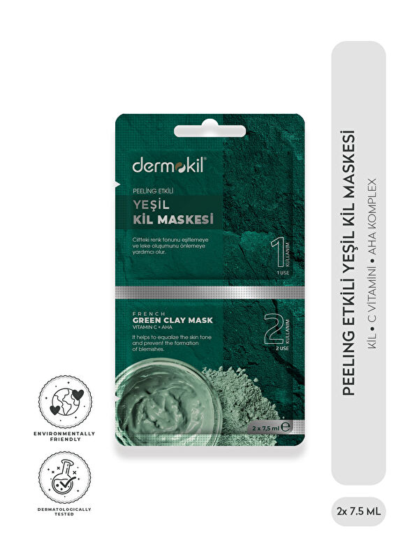 Dermokil Peeling Etkili Yeşil Kil Maske 15ml