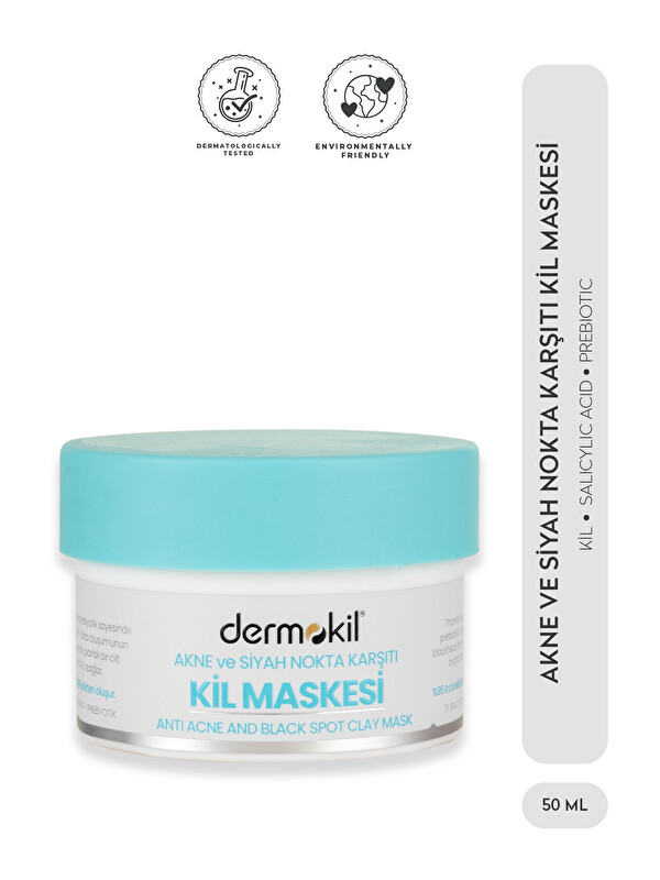 Dermokil Akne ve Siyah Nokta Karşıtı Kil Maskesi 50 ml