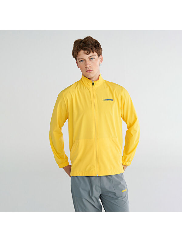 Hummel Ames Sarı Dik Yaka Erkek Fermuarlı Sweatshirt Hırka