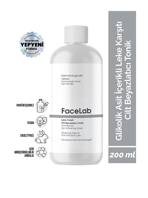 FaceLab Glikolik Asit İçerikli Leke Karşıtı Cilt Beyazlatıcı Tonik