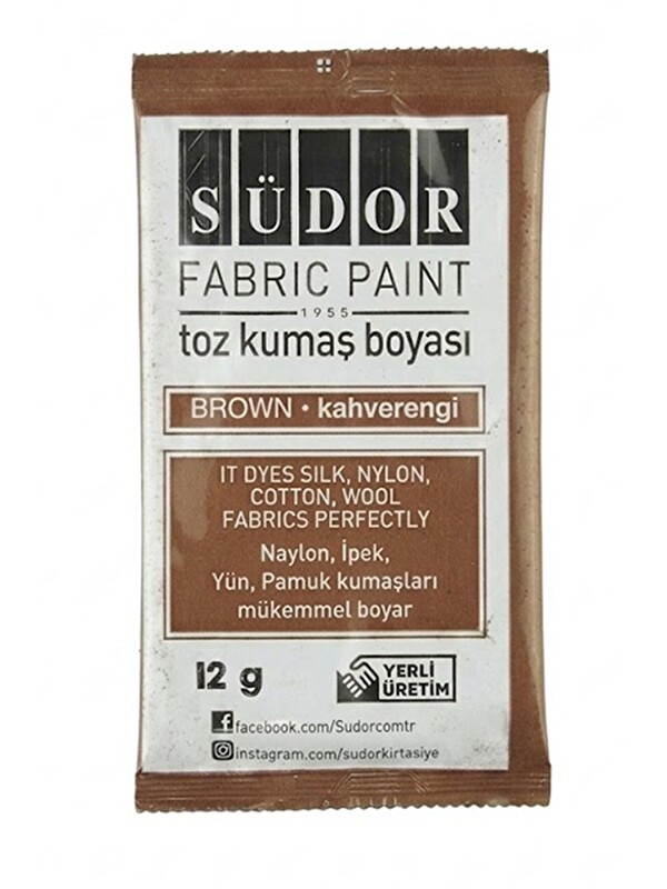 Südor Kumaş Boyası Toz 12 gr 1 Adet Toz Tekstil Kumaş Boyası