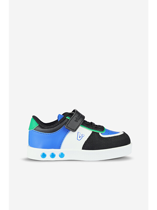 Vicco Sam Işıklı Erkek Bebek Siyah/Saks Mavi Sneaker