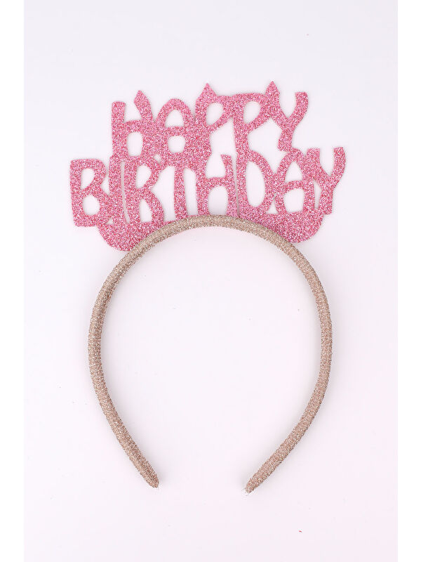 Le Mabelle Pembe Simli Eva Happy Birthday Kız Çocuk Taç