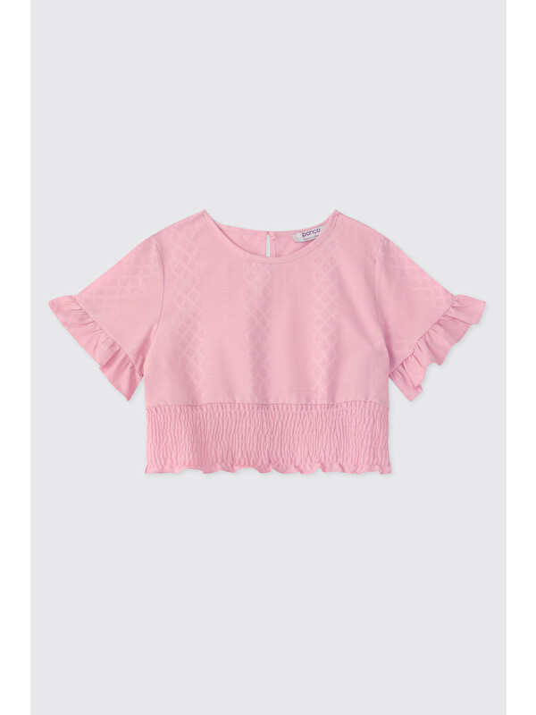 Panço Kız Çocuk Pembe Bluz