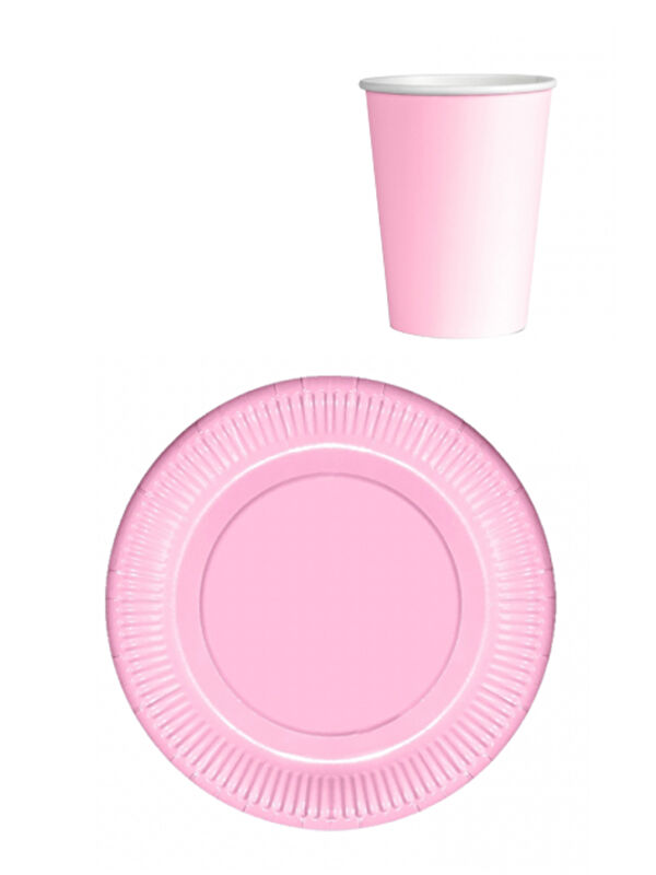 Le Mabelle Pembe 8'li Tabak Bardak Set