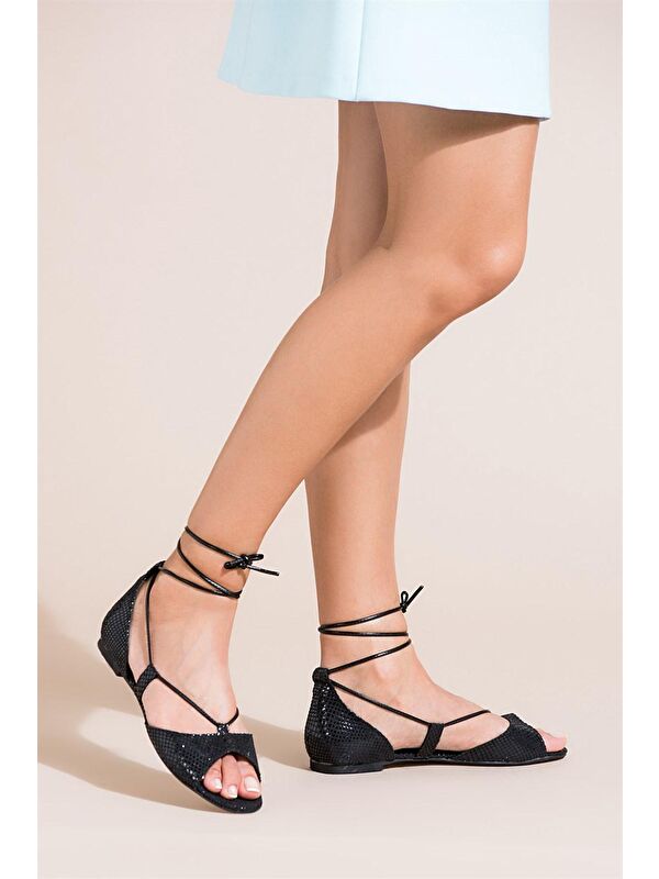 Siyah Kadın Sandalet B726547307 - Görsel 2