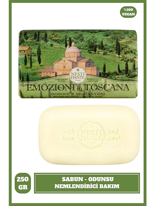 Nesti Dante Emozioni In Toscana Borghi E Monasteri Katı Sabun 250 gr | Odunsu Özler | Nemlendirici | Banyo Sabun
