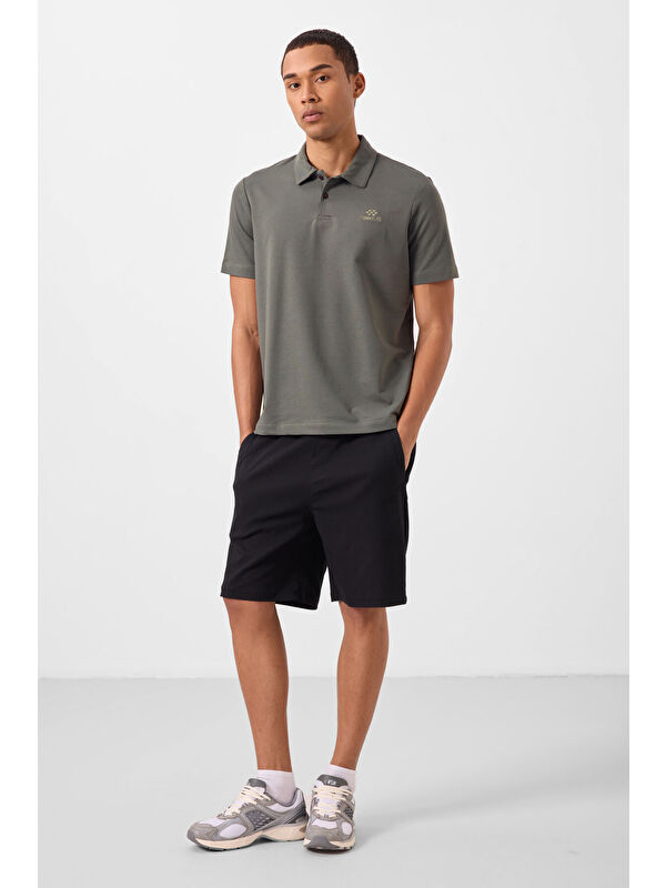 Tommylife Siyah Standart Fit Dokuma Hafif Esnek Chino Erkek Şort - 81292