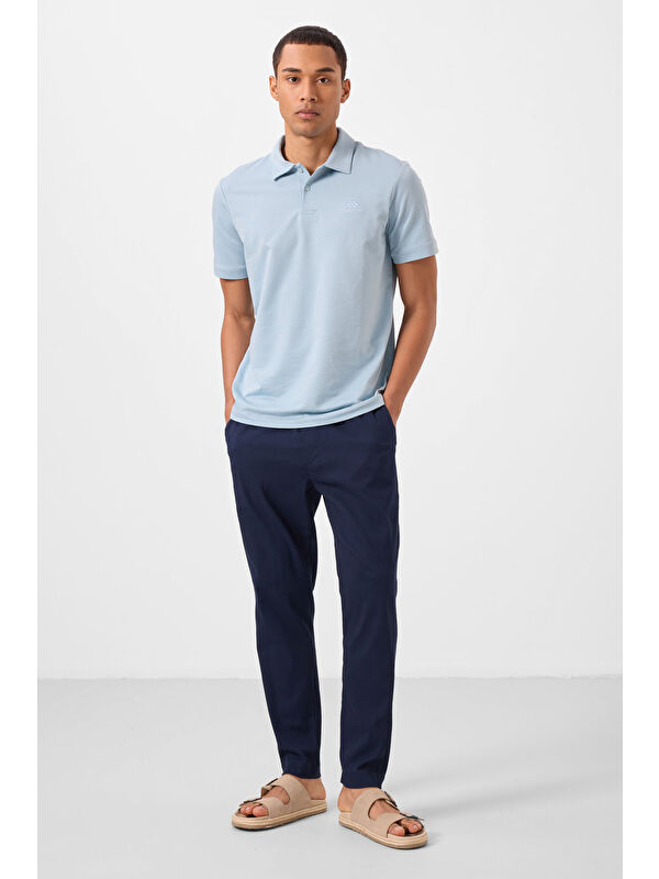 Tommylife Lacivert Standart Fit Dokuma Hafif Esnek Chino  Erkek Pantolon - 82177