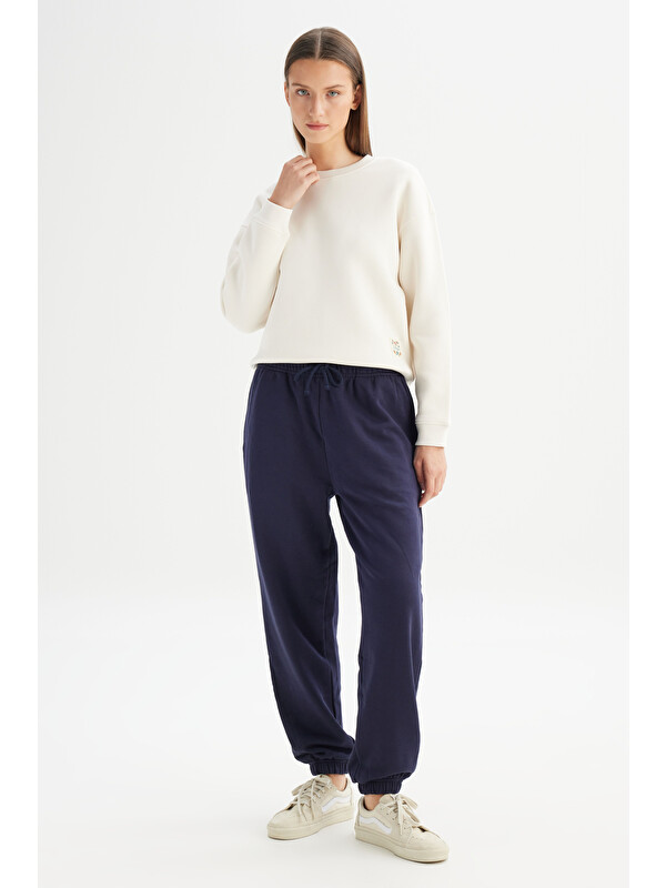 Wrangler Loose Fit Geniş Kesim Lacivert Pamuklu Esnek Sweatpant