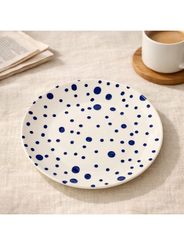 Tulu Porselen Salina Servis Tabağı - Mavi - 25 cm