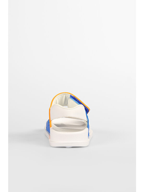 Krixi Hafif Erkek Bebek Beyaz/Saks Mavi Sandalet - Görsel 6