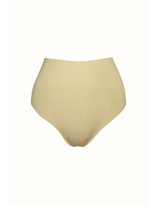 C&City Lazer Kesim Yüksek Bel Dikişsiz String C19206 Ten