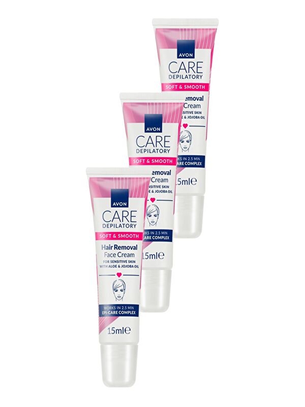 AVON Works Yüz İçin Tüy Dökücü Krem 15 ml 3'lü Set