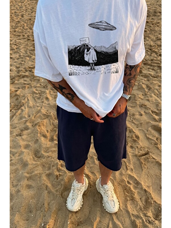 gothamVibes Erkek Yang Lacivert Jorts