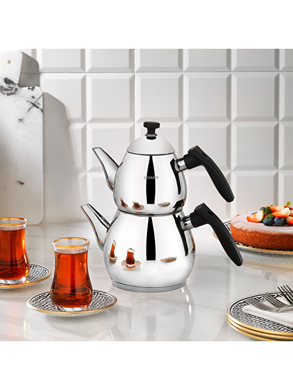 SCHAFER Tea Chef Küçük Boy Çaydanlık Takımı 4 Parça-Siyah