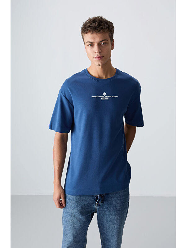 Tommylife Pamuklu Kalın Yumuşak Dokulu Oversize Fit Baskılı Erkek Tişört - 88321