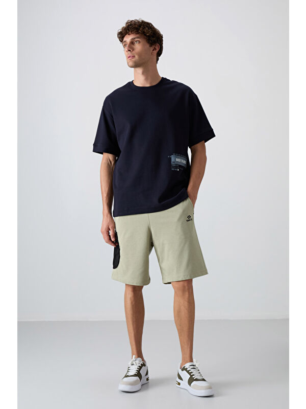 Tommylife Çağla Pamuklu Kalın Yumuşak Dokulu Comfort Fit Baskılı Erkek Şort - 81266