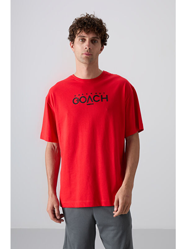 Tommylife Pamuklu Kalın Yumuşak Dokulu Oversize Fit Baskılı Erkek Tişört - 88329