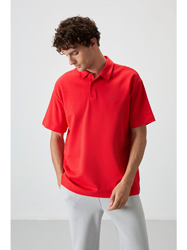 Tommylife Pamuklu Kalın Yumuşak Dokulu  Fit Basic Polo Yaka Erkek Tişört