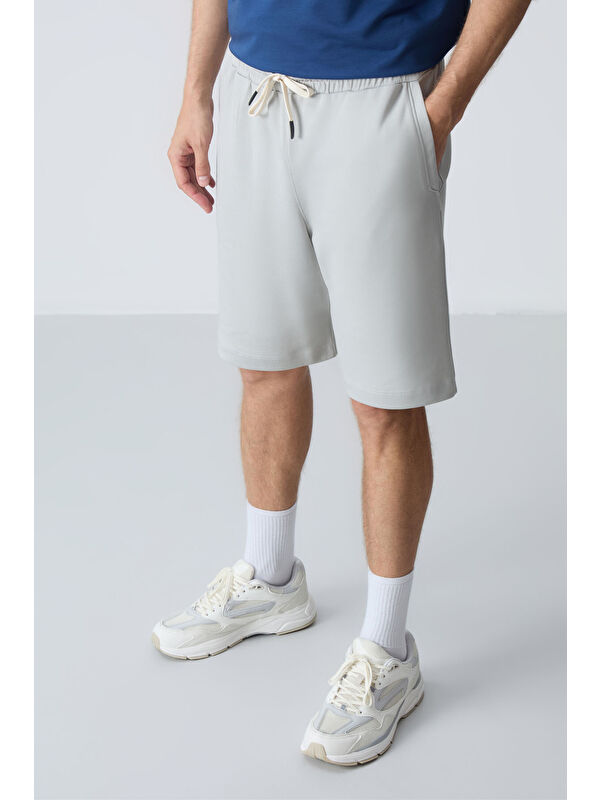 Tommylife Taş Pamuklu Kalın Yumuşak Dokulu Standart Fit Basic Erkek Şort  - 81275