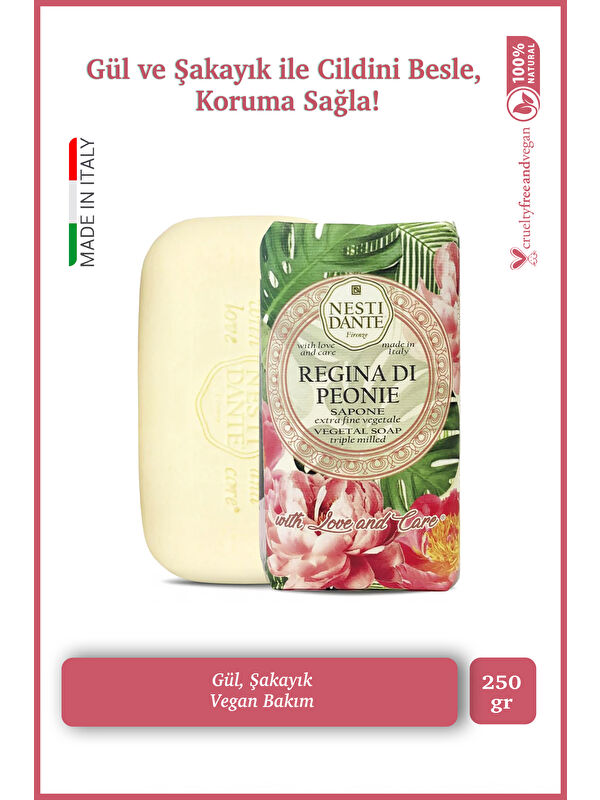Nesti Dante With Love And Care Regina Di Peonie Katı Sabun 250gr | Antioksidan | Gül Ve Şakayık