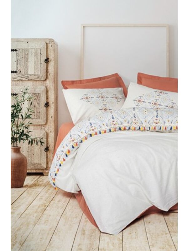 Varol Pamuk Box Candy Serisi Tek Kişilik Nevresim Takımı Milis Kiremit